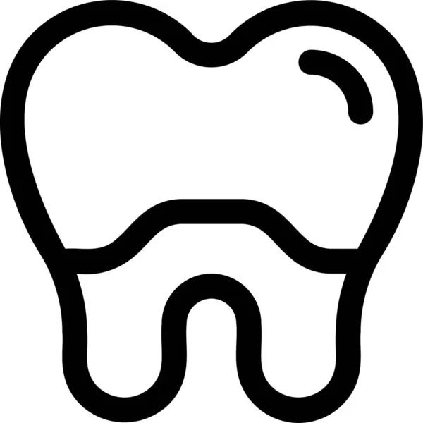 Coroa Ícone Odontológico —  Vetores de Stock