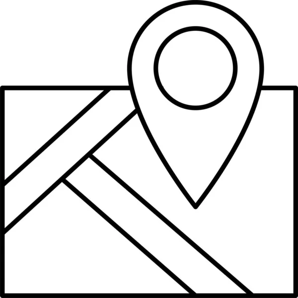 Kartenstandort Pin Symbol — Stockvektor