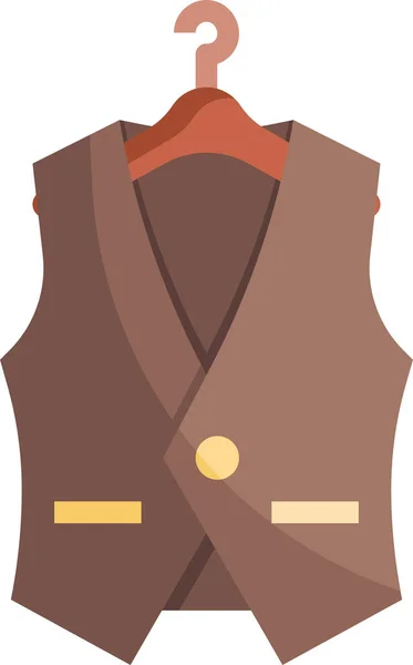 Waistcoat Vest Fashion Icon — Stock Vector