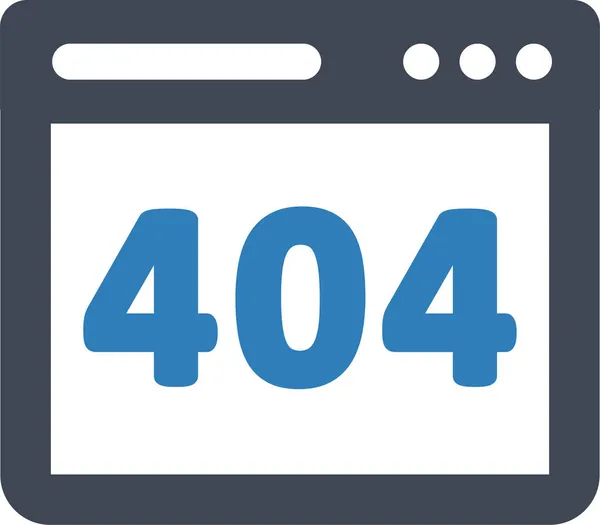 404 Error Found Icon Solid Style — Stock Vector