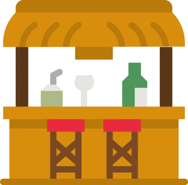 Mostrador Bar Taburete Icono — Archivo Imágenes Vectoriales