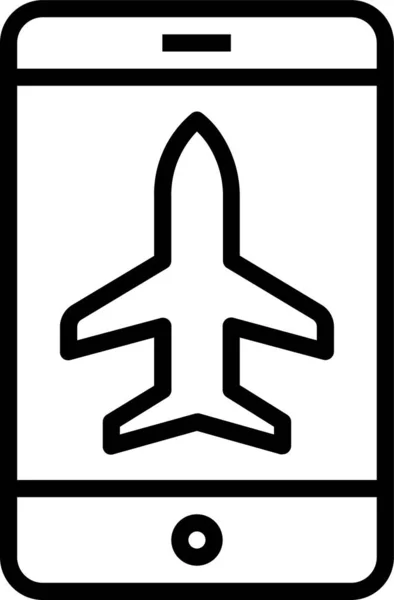 Піктограма Польотного Перевезення Контурному Стилі — стоковий вектор
