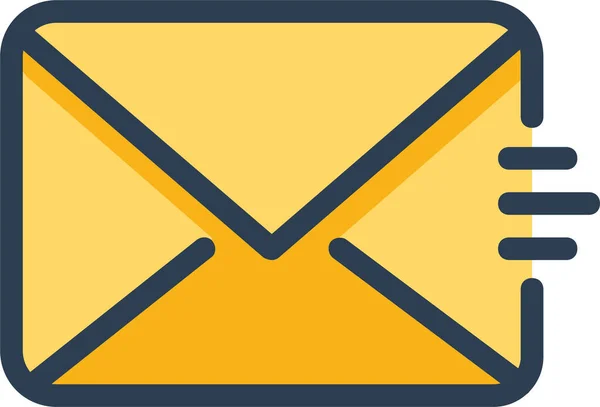 Icono Sobre Correo Electrónico Contacto Estilo Contorno Lleno — Vector de stock