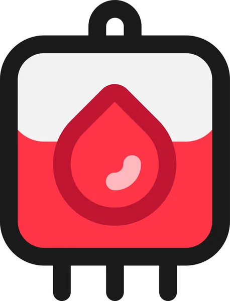 Blood Transfusion Donor Icon Filled Outline Style — Stock Vector