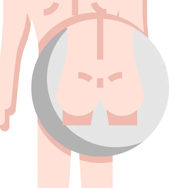 Anatomi Vücut Alt Simgesi — Stok Vektör