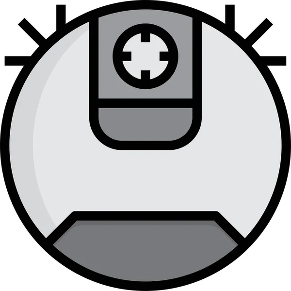 Robot Vacuum Devices Icon — Stock Vector