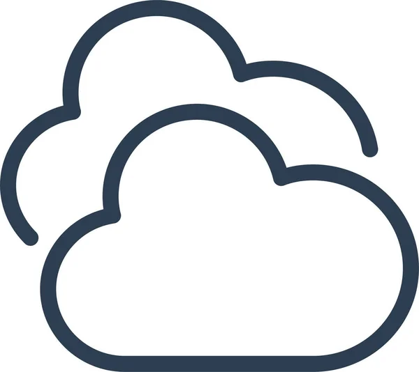 Nube Nubes Nublado Icono — Vector de stock