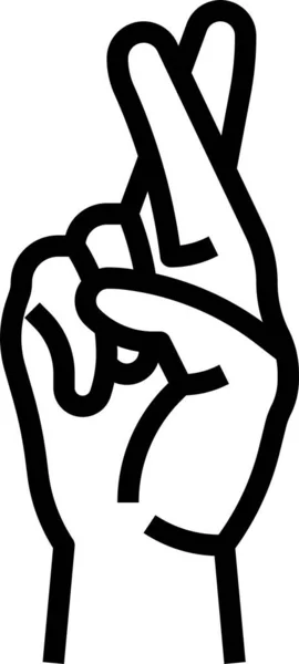 Good Luck Finger Icon — Stock Vector