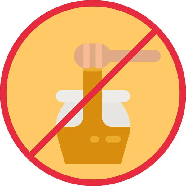 Verboten Kein Honig Symbol — Stockvektor