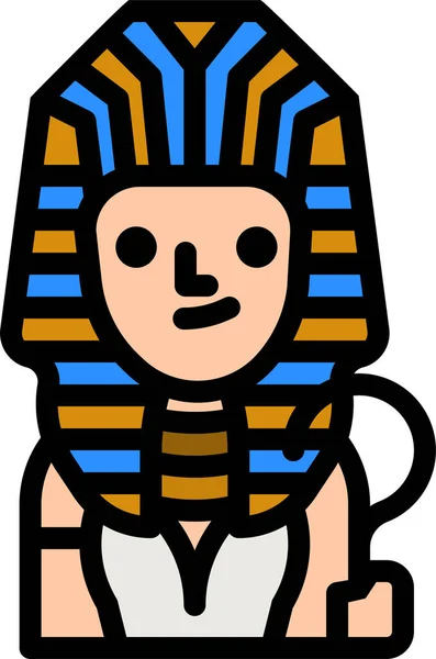 ハロウィーンカテゴリのファラオエジプト文化アイコン — ストックベクタ