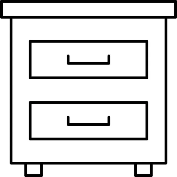 Locker Drawer Interior Icon — Stock Vector