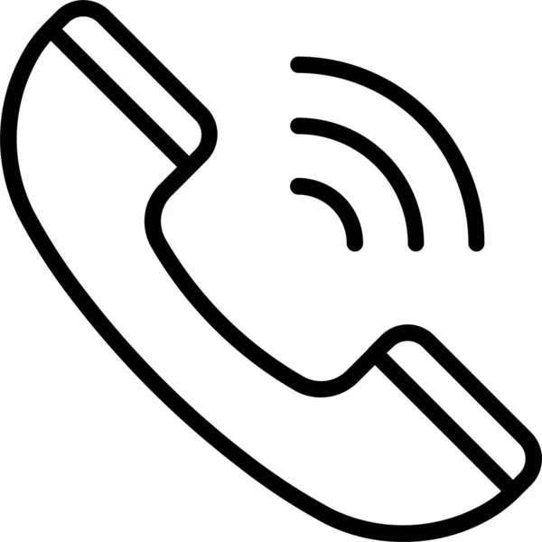 Telephone Phone Call Icon Outline Style — Stock Vector