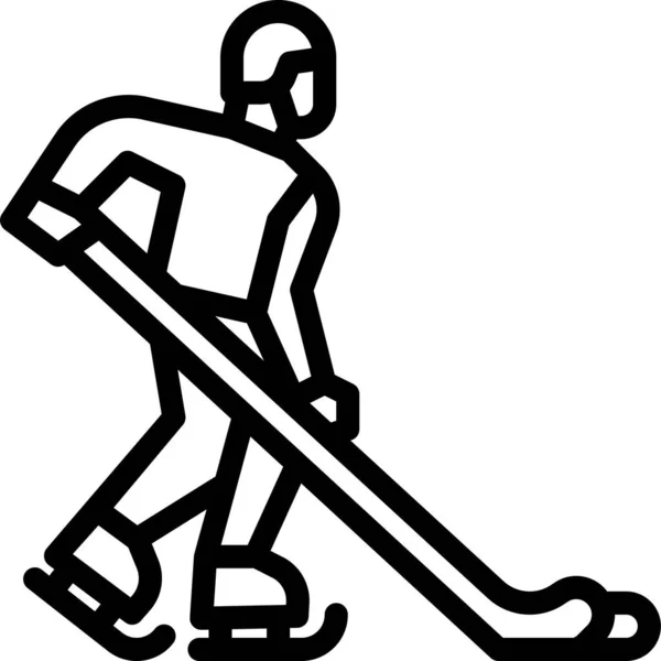 Deporte Icono Hockey Sobre Hielo — Archivo Imágenes Vectoriales