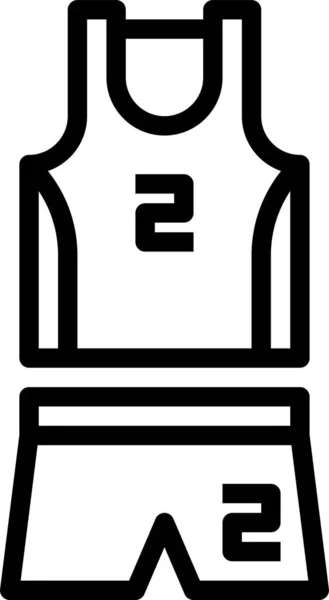 Значок Гравця Баскетболу Стилі Контур — стоковий вектор