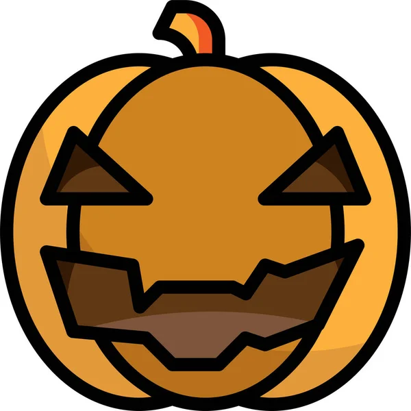 Emotikon Halloween Jack Ikona Kategorii Halloween — Wektor stockowy