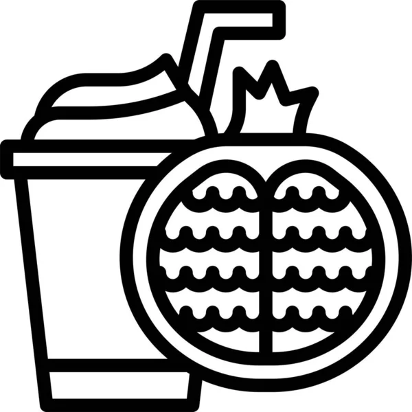 Granátová Jablka Jídlo Restaurace Ikona — Stockový vektor