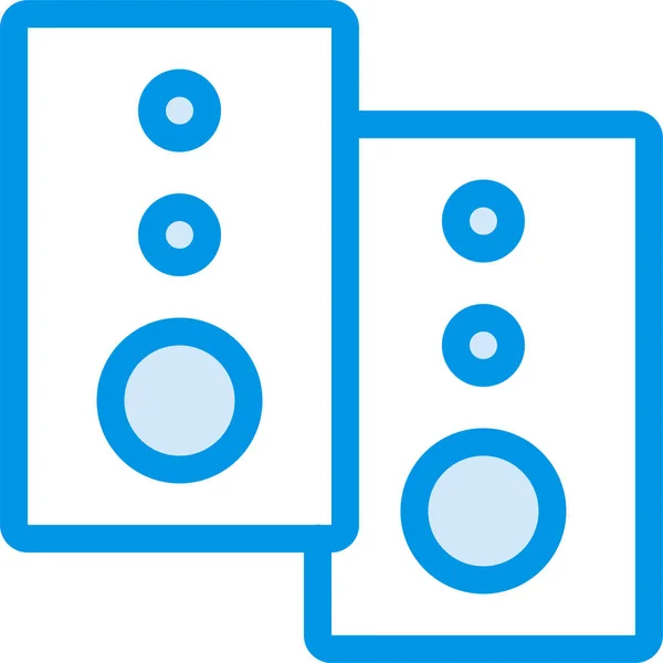 Amplifier Announcement Audio Icon Filled Outline Style — Stock Vector