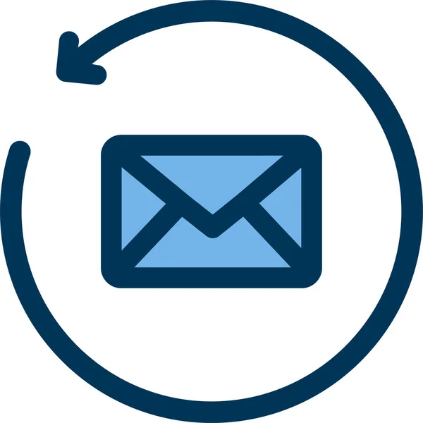 Εικονίδιο Ενημέρωσης Ανανέωσης Email Στυλ Πλήρους Περιγράμματος — Διανυσματικό Αρχείο