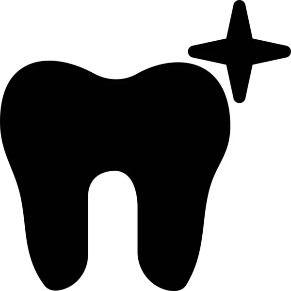 Zahngesundheit Menschliche Ikone Solidem Stil — Stockvektor