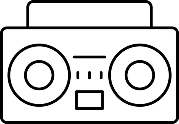 Icono Música Cinta Audio — Vector de stock