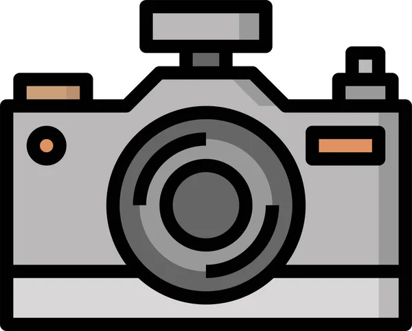 Иконка Цифрового Интерфейса Камеры Стиле Заполненного Контура — стоковый вектор