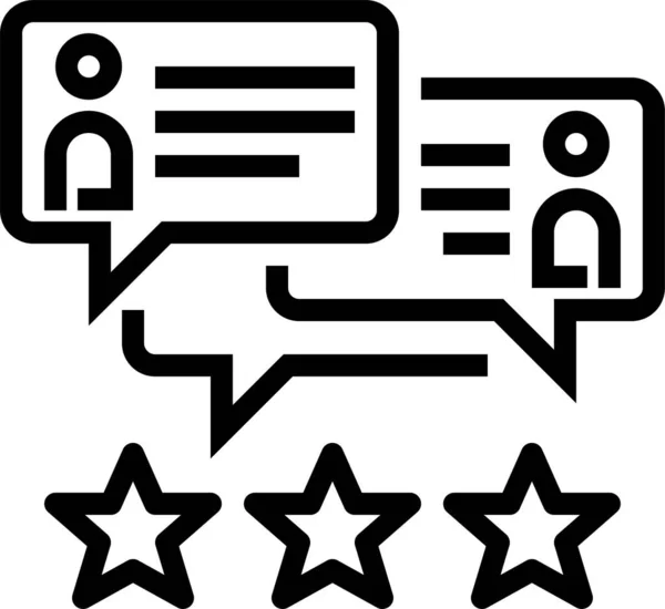 Comments Feedback Preview Icon Outline Style — Stock Vector