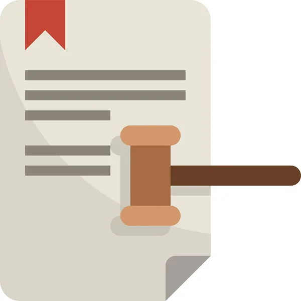 Documento Legal Icono Papel — Vector de stock