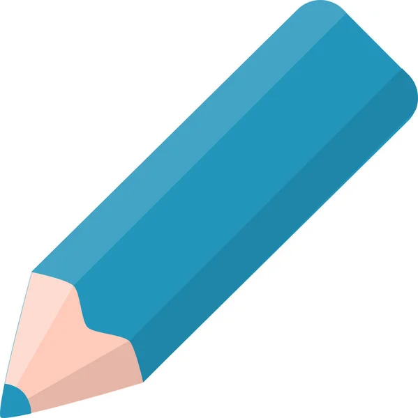 Stift Symbol Flachen Stil Zeichnen — Stockvektor