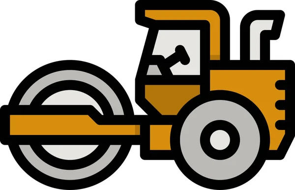 Traktor Kross Konstruktion Ikon — Stock vektor
