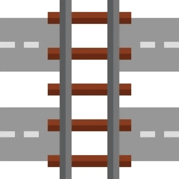 Ikona Transportu Drogowego Kolejowego — Wektor stockowy