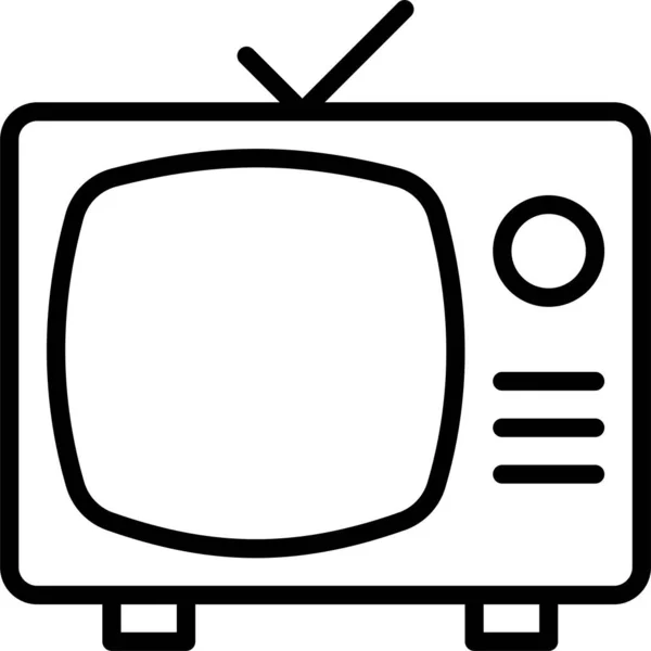 テレビ放送メディアのアイコン — ストックベクタ