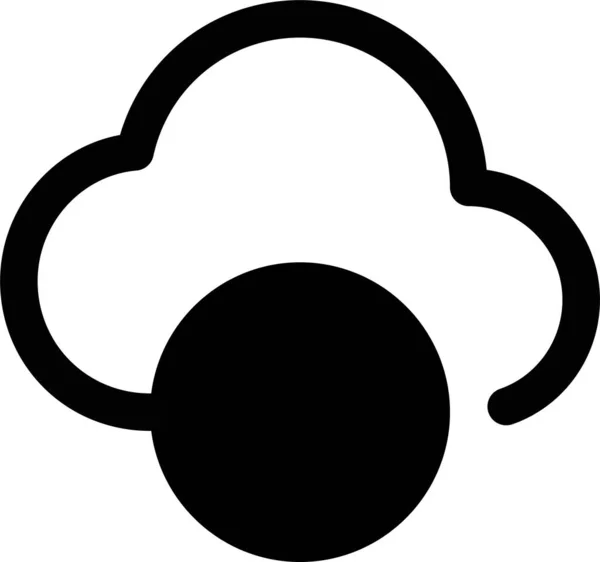 Chmura Szczegóły Info Ikona Zarysie Stylu — Wektor stockowy
