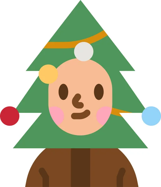 Pine Christmas Tree Icon Christmas Category — Stockvektor