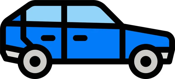 Icône Ramassage Transport Voiture Dans Style Contour Rempli — Image vectorielle