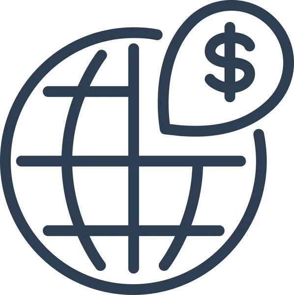 Atm Dollar Standort Symbol — Stockvektor