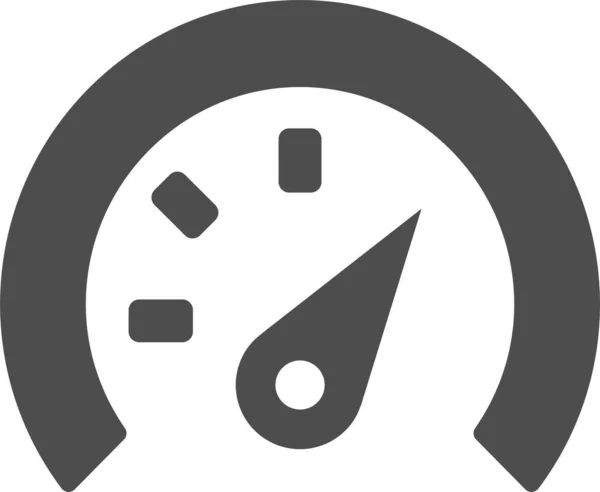 Speedometer Speed Gauge Icon Solid Style —  Vetores de Stock