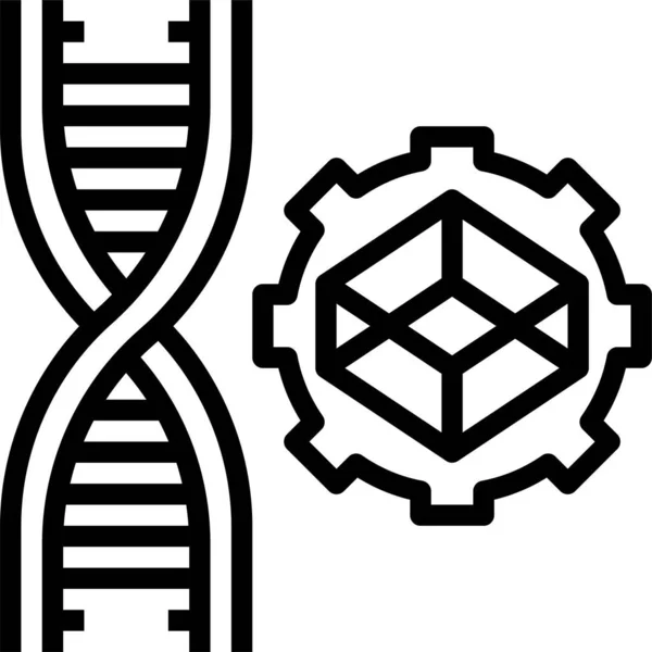 Ícone Engenharia Edição Dna — Vetor de Stock