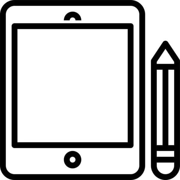 Gadget Ordinateur Icône Gadgets Dans Style Contour — Image vectorielle