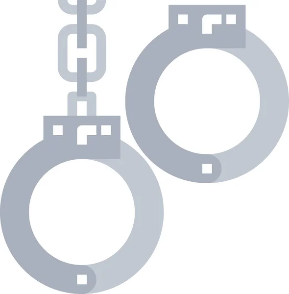 逮捕手錠の刑務所のアイコン法律上の問題のカテゴリ — ストックベクタ