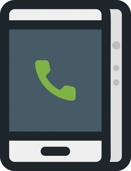 Android Call Cell Icon Στυλ Πλήρους Περιγράμματος — Διανυσματικό Αρχείο