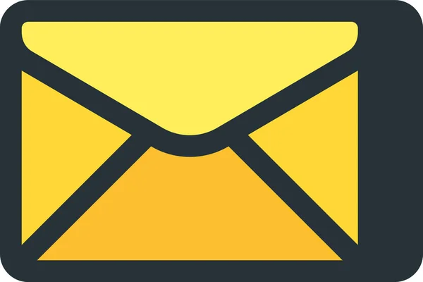Ícone Caixa Entrada Envelope Mail Estilo Esboço Preenchido — Vetor de Stock