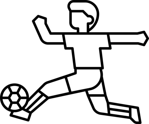 Fútbol Fútbol Deporte Icono — Archivo Imágenes Vectoriales