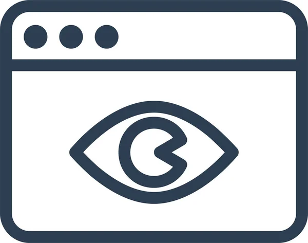 Browser Eye Look Pictogram — Stockvector