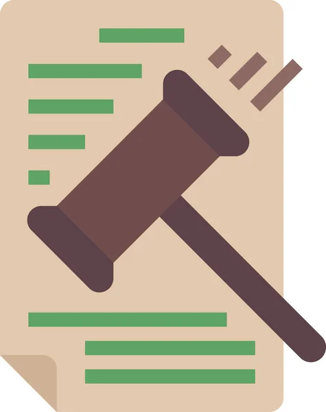 Business Gavel Δικαιοσύνη Εικονίδιο Επίπεδη Στυλ — Διανυσματικό Αρχείο