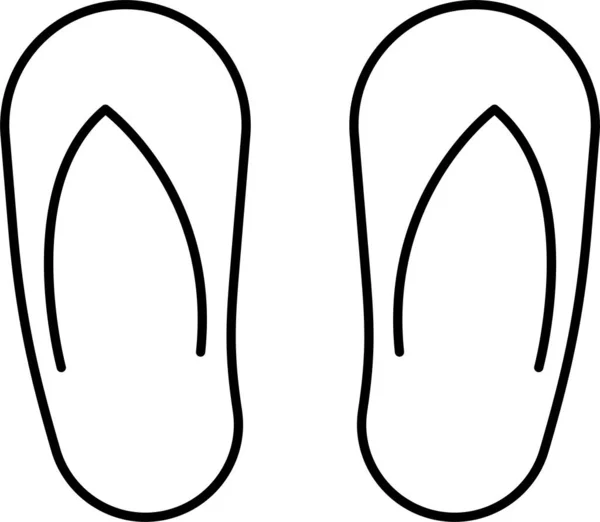 Zapatilla Casual Flop Icono — Vector de stock