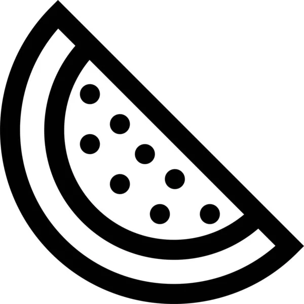Значок Їжі Канталу Кавуна Контурному Стилі — стоковий вектор