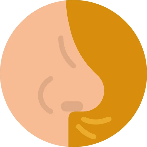 Nose Breathing Body Icon — Vetor de Stock
