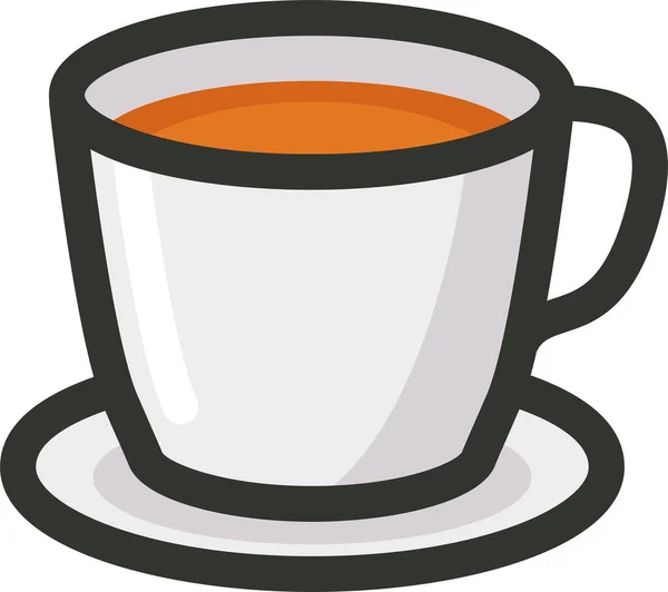 Kawiarenka Śniadaniowa Ikona Kawy Stylu Wypełnionym — Wektor stockowy