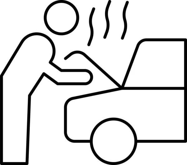 Schade Gebruiker Auto Pictogram — Stockvector