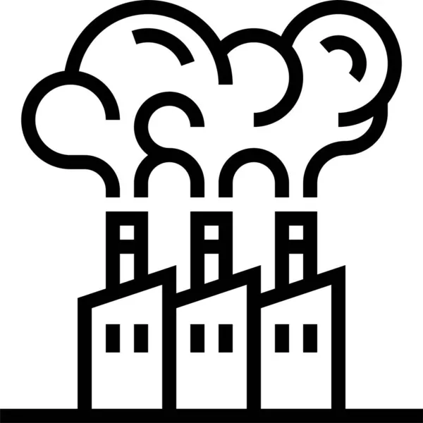 二酸化炭素工場のガスアイコン — ストックベクタ